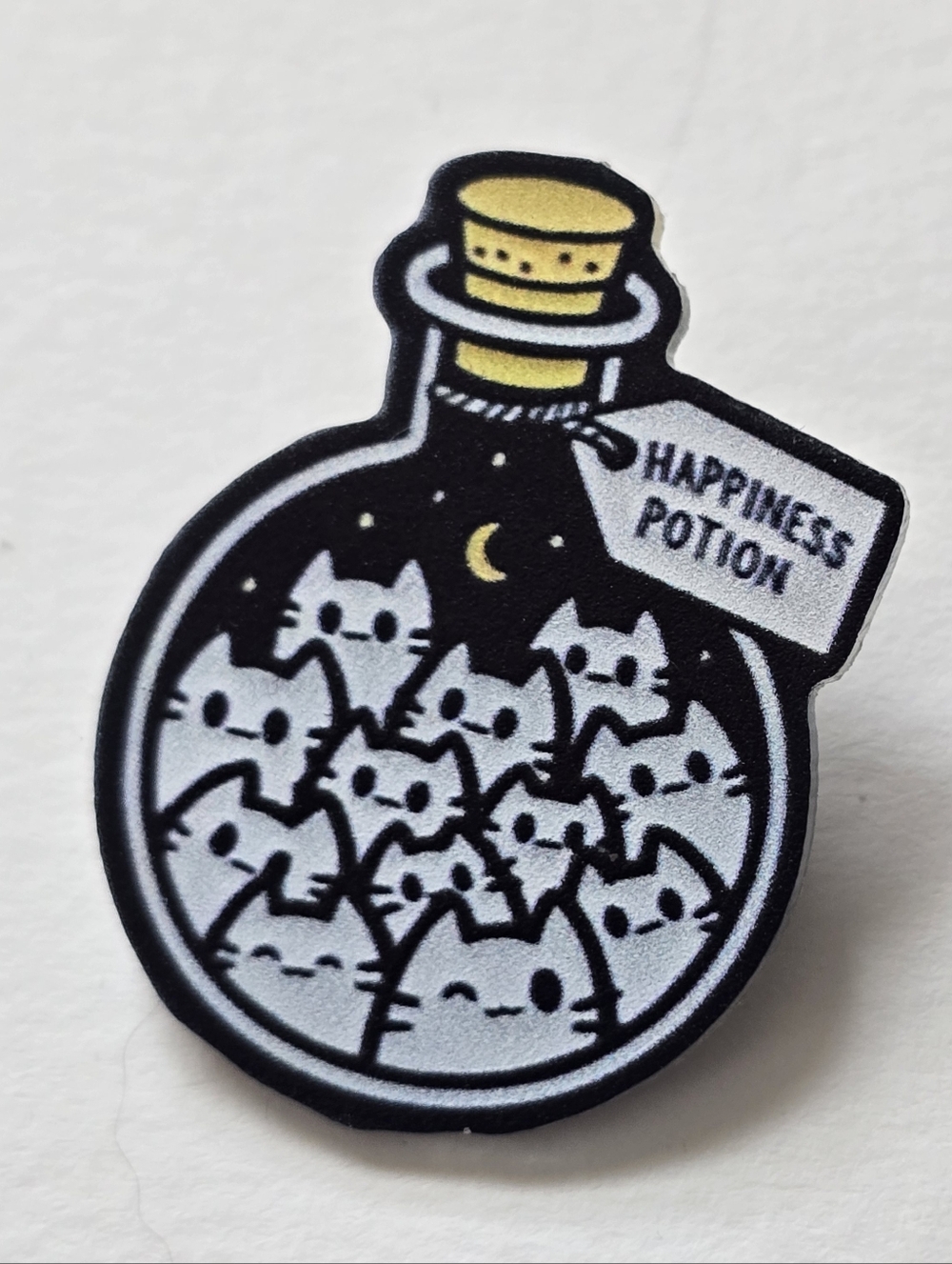Happiness Potion Cat Enamel Pin